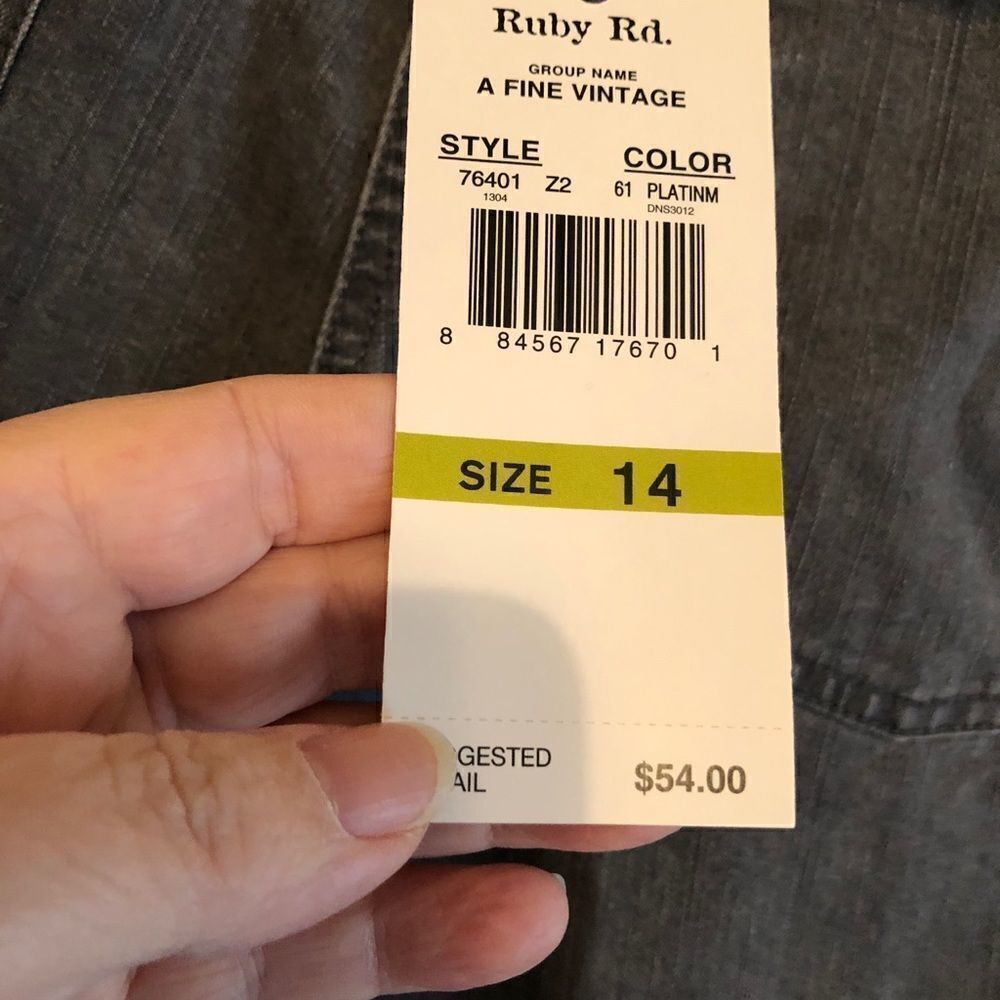 Ruby Rd Black Jeans SZ 14 NWT - Picture 6 of 7
